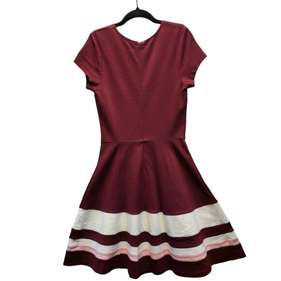love...ady Dresses & Skirts - Love...Ady Womens Cranberry Midi Dress Cap Sleeves Fit & Flare Size Small NWT